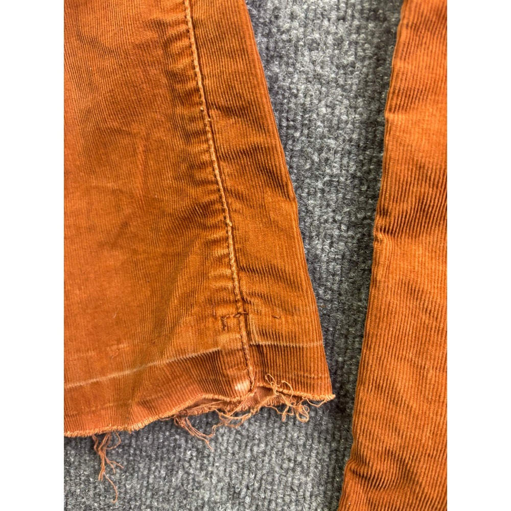 Joes Callie Corduroy Pants Womens 28 Orange Straight Leg Raw Hem Patch Pocket - Picture 7 of 10